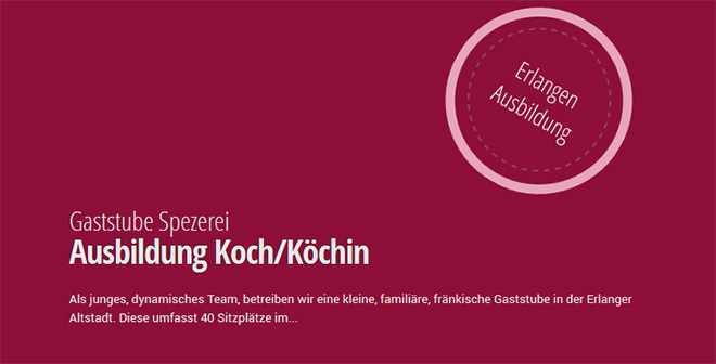 Ausbildung Koch/Köchin